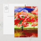 Zee van rozen door Lenny Clouds surrealistisch Briefkaart (Voorkant / Achterkant)