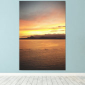 Zee van Santos Brazilië Canvas Afdruk (Insitu (Houten vloer))