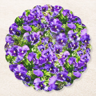 Zee van sereniteit: het prachtige Paarse panseveld Kartonnen Onderzetters