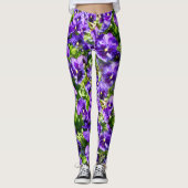 Zee van sereniteit: het prachtige Paarse panseveld Leggings (Voorkant)