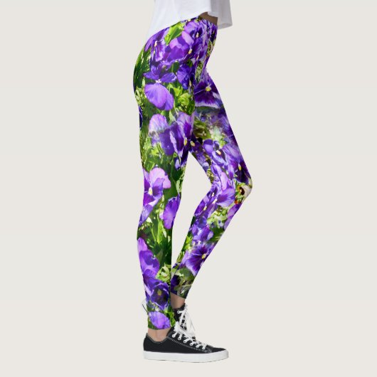 Zee van sereniteit: het prachtige Paarse panseveld Leggings (Rechts)