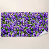 Zee van sereniteit: het prachtige Paarse panseveld Strandlaken (Voorkant)