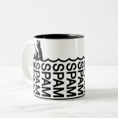 Zee van Spam Tweekleurige Koffiemok (Voorkant links)