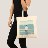 Zee van Stilte (Mannelijke Versie) Tote Bag (Voorkant (product))