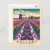 Zee van Tulpen - Nederland Briefkaart (Voorkant / Achterkant)