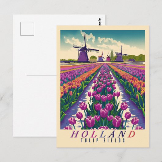 Zee van Tulpen -  Nederland Briefkaart (Voorkant / Achterkant)