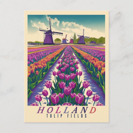 Zee van Tulpen - Nederland Briefkaart (Voorkant)