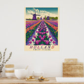 Zee van Tulpen -  Nederland Poster (Keuken)