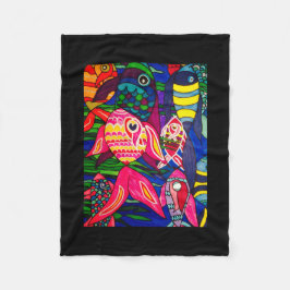 zee van vis fleece deken