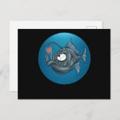 Zee van visoceaanontwerp voor walviszwemzegels briefkaart (Voorkant / Achterkant)