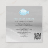*~* Zee van visstrand dat tropisch ontdoet Vierkante Visitekaartje (Achterkant)