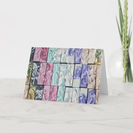 Zee van wervelingen - Soap Art Wenskaart Kaart (Voorkant)