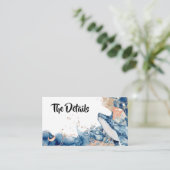 Zee van zeebrasem blauw oranje informatiekaartje (Staand voorkant)