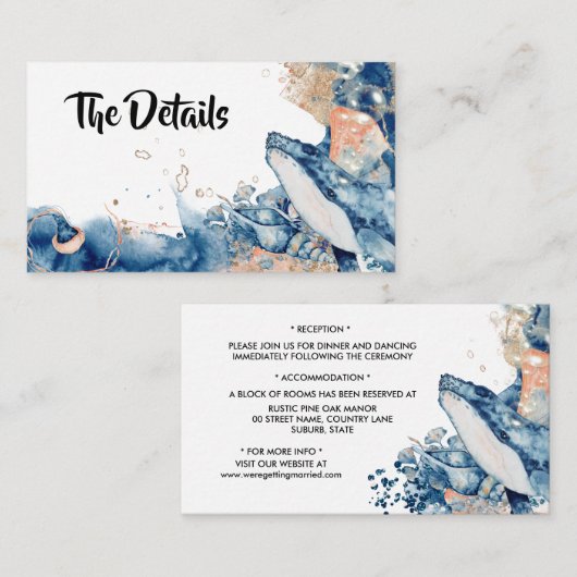 Zee van zeebrasem blauw oranje informatiekaartje (Voorkant / Achterkant)