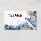 Zee van zeebrasem blauw oranje informatiekaartje (Voorkant)