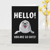 Zee van zeehonden dierzegels Lion Lover Gift Idee Kaart (Gele Bloem)