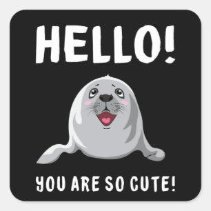 Zee van zeehonden dierzegels Lion Lover Gift Idee Vierkante Sticker