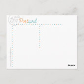 Zee vierkant reix Briefkaart (Achterkant)