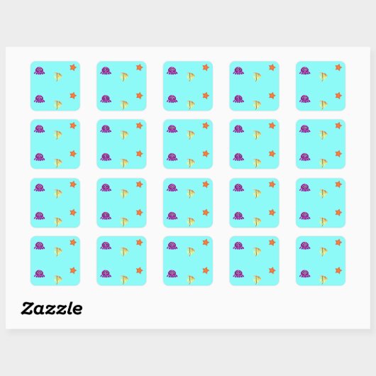 Zee Vierkante Sticker (Vel)