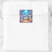 Zee Vierkante Sticker (Tas)