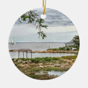 Zee View Beach Madison, Connecticut Ornament