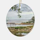 Zee View Beach Madison, Connecticut Ornament (Links)