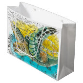 Zee Vintage Waterverf  Kaart wit Groot Cadeauzakje (Voorkant Gekanteld)