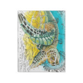 Zee Vintage Waterverf  Kaart wit Notitieblok (Linkerzijde)