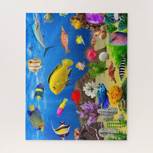 Zee-visalgen koraal Onderwater Zee Levensduur Legpuzzel (Verticaal)