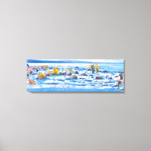 Zee vogeljacht afspeelterrein canvas afdruk