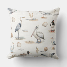 Zee Vogels Wit Sierkussen