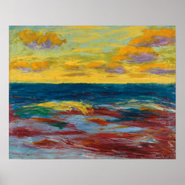 Zee voor de kust van Alsen | Emil Nolde | Poster
