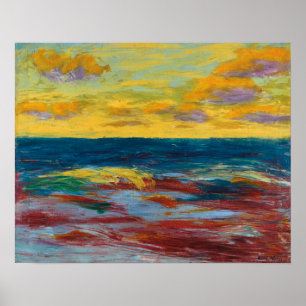 Zee voor de kust van Alsen Emil Nolde Poster