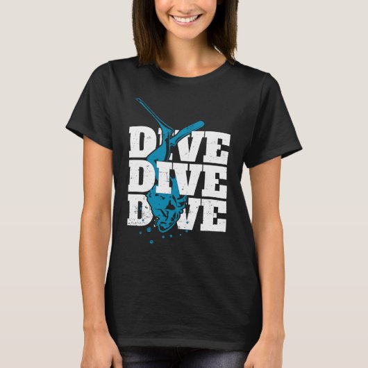 zee voor duik- en dieper duikend zeewater t-shirt (Voorkant)