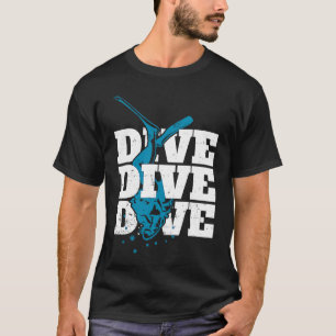 zee voor duik- en dieper duikend zeewater t-shirt