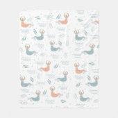 Zee voor persoonlijke dansende Zeemeermin Fleece Deken (Voorkant)