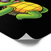 Zee voor schildpad met voetballen poster (Hoek)