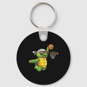 Zee voor schildpad met voetballen sleutelhanger