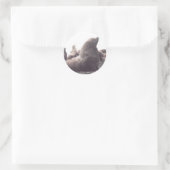 Zee voor verkopers ronde sticker (Tas)