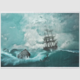 Zee voor zeilboot 20x30-decoupage tissuepapier