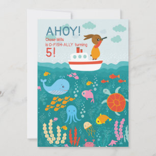 Zee Voyager Rabbit Invitation Kaart