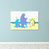 Zee Vrienden 24x36 Canvas Print (Insitu (Houten vloer))