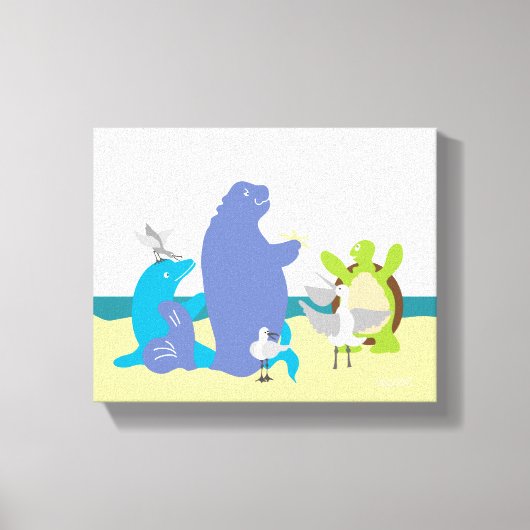 Zee Vrienden 8x10 Canvas Print (Voorkant)