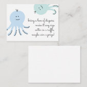 Zee Vrienden Baby shower Luier Raffle Informatiekaartje (Voorkant / Achterkant)