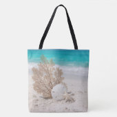Zee waaier met zand dollar en zeester tote bag (Voorkant)