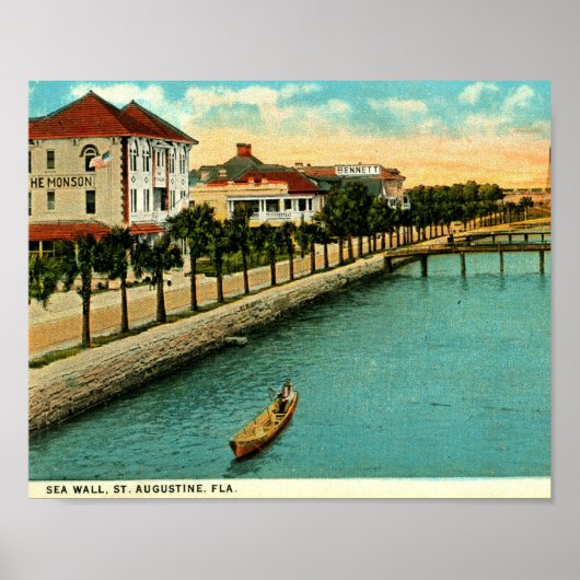 Zee Wall, St. Augustine, in Florida Poster (Voorkant)