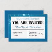 Zee Water Church Invitation Kaart (Voorkant / Achterkant)