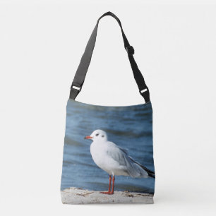 zee, water, zeemeeuw, vogel, reizen, blauw, lucht, crossbody tas