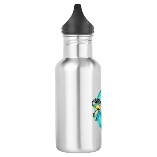 Zee Waterverf blauwe cirkel Waterfles (Links)