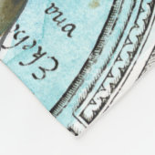 Zee  Waterverf Kaart wit Fleece Deken (Hoek)